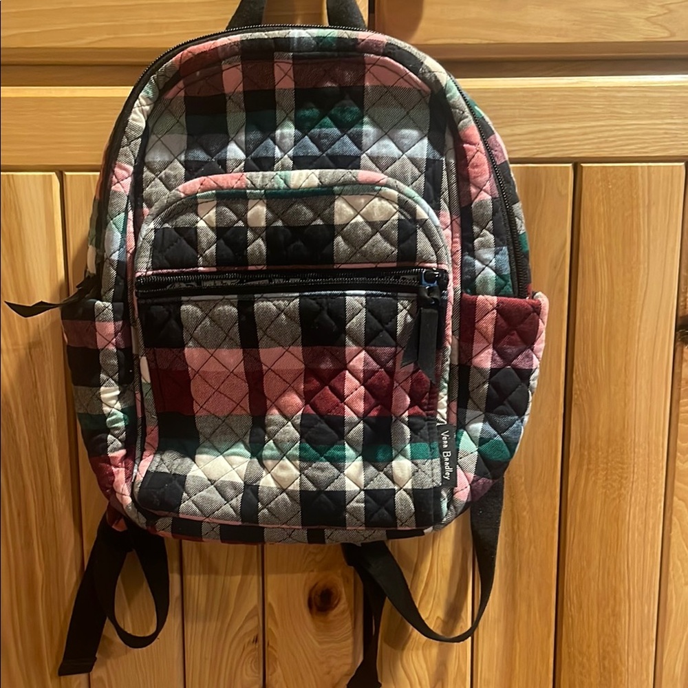 Vera Bradley Pink and Red Backpack with Adjustable Straps